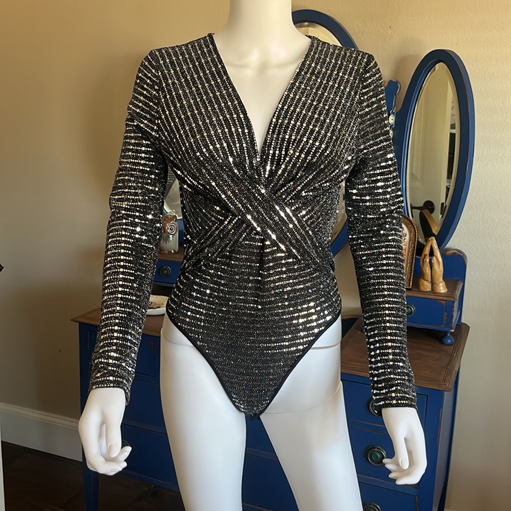 ASTR the Label Sequined Bodysuit